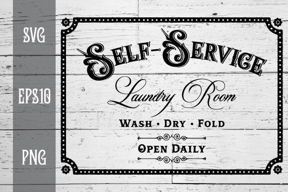 Download Laundry Room Vintage Sign EPS SVG Vector - Vintage sign Collection