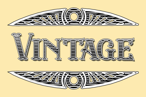 Download Vintage Sign Black and White Ornament - Vintage sign Collection