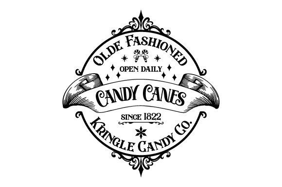 Download Candy Canes Christmas Vintage Sign SVG - Vintage sign Collection