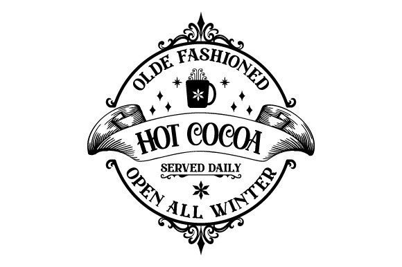 Download Hot Cocoa Christmas Vintage Sign SVG EPS - Vintage sign Collection