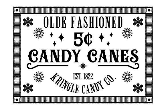 Download Christmas Candy Canes Vintage Sign SVG - Vintage sign Collection
