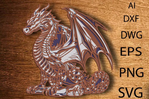 Download Dragon Multilayer Svg/3D Dragon Mandala - Premium Resources