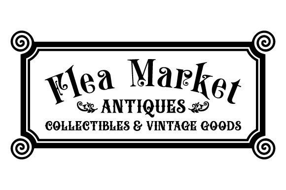 Download Flea Market Vintage Sign Antiques EPS - Vintage sign Collection