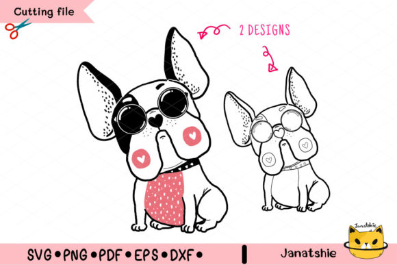 Download French Bulldog SVG, Cute Puppy Dog DXF - Dog svg Collection